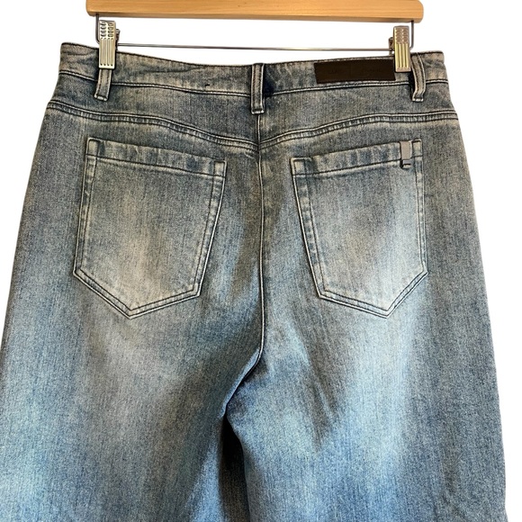 Luisa Cerano cropped wide leg high waist denim jeans size 10 excellent condition - Picture 8 of 14